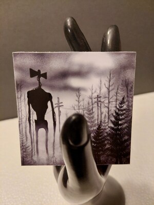 'Siren Night'  3x3 vinyl sticker of my original art - image2